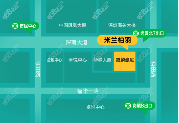 深圳米兰柏羽医疗美容医院来院线路图