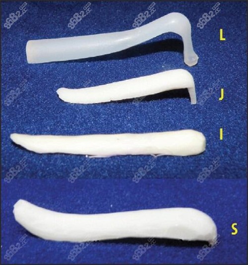 形状不同的隆鼻假体