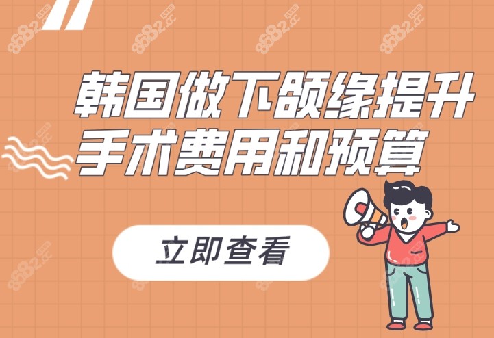 韩国做下颌缘提升手术费用和预算