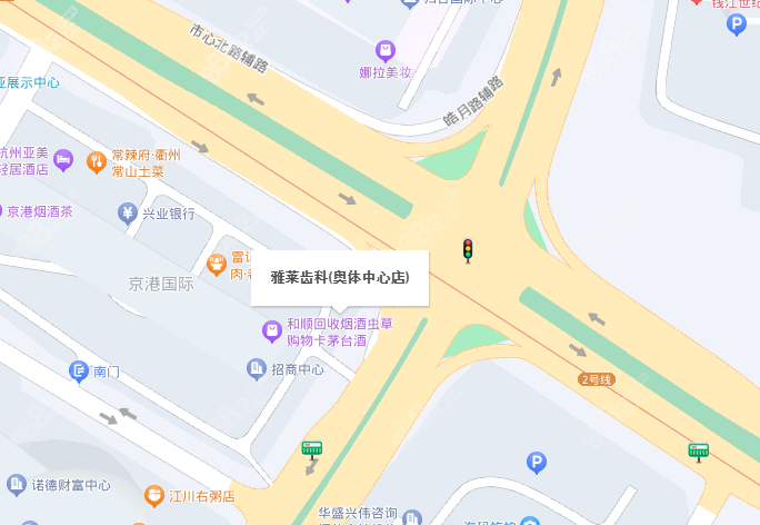 杭州雅莱口腔奥体中心地址示意图