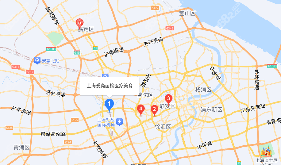 上海爱尚丽格医疗美容门诊地址以及乘车路线