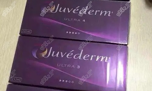 乔雅登玻尿酸不同型号的实物图