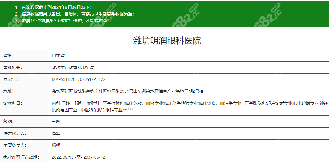 潍坊明润眼科医院靠谱吗