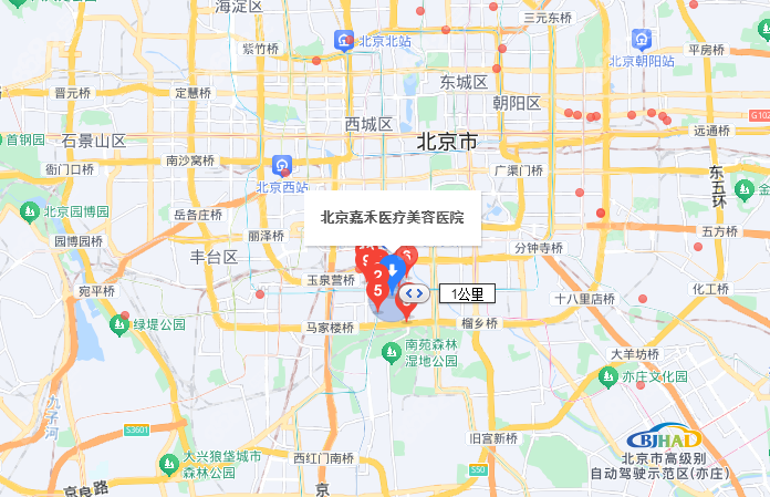 北京嘉禾私密整形医院地址好找:西站乘9号线到嘉禾做私密好