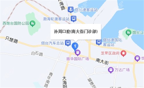 烟台孙周口腔医院南大街门诊部在哪里？