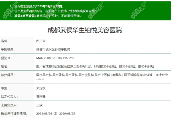 成都华生铂悦是渠道医院吗
