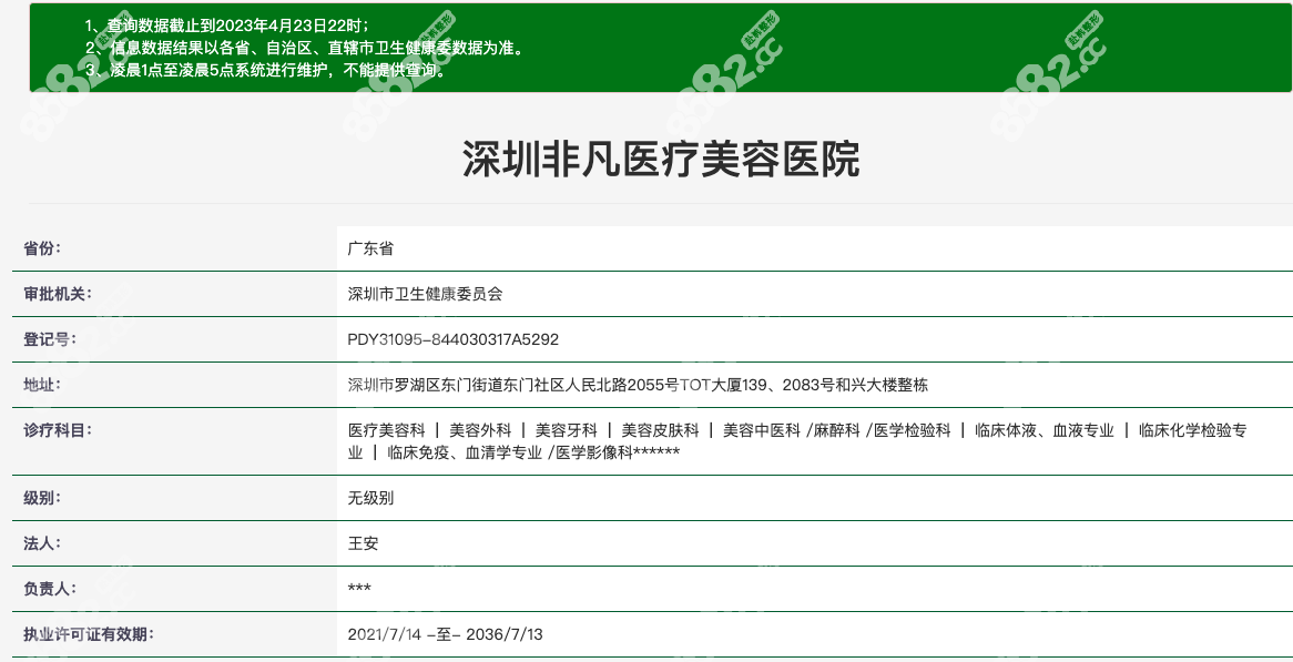 深圳非凡医疗美容医院资质