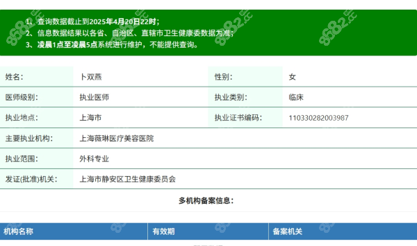 卜双燕医生坐诊在哪个医院
