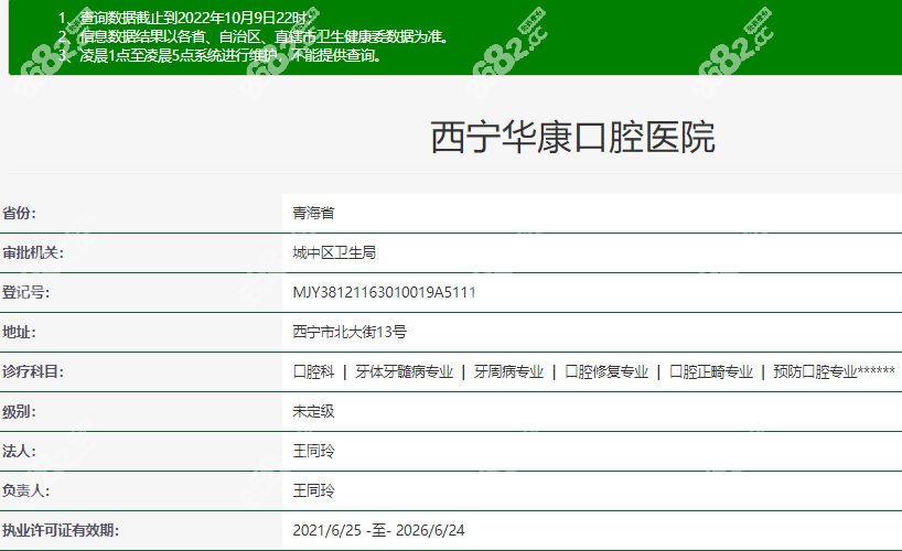 西宁华康口腔医院资质