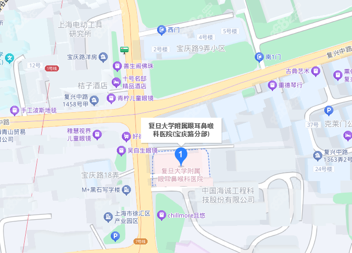 上海五官科医院宝庆分院：上海市徐汇区宝庆路 19 号