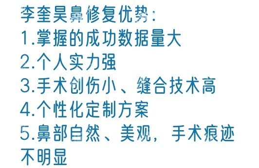 李奎昊鼻修復(fù)優(yōu)勢(shì)