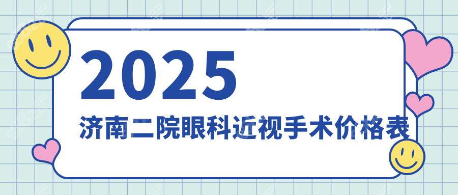 2025济南二院眼科近视手术价格表大公开!全飞秒2w+ICL晶体3W+