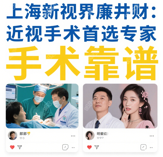 上海新視界眼科醫(yī)院廉井財(cái)技術(shù)大牛還是網(wǎng)紅醫(yī)生