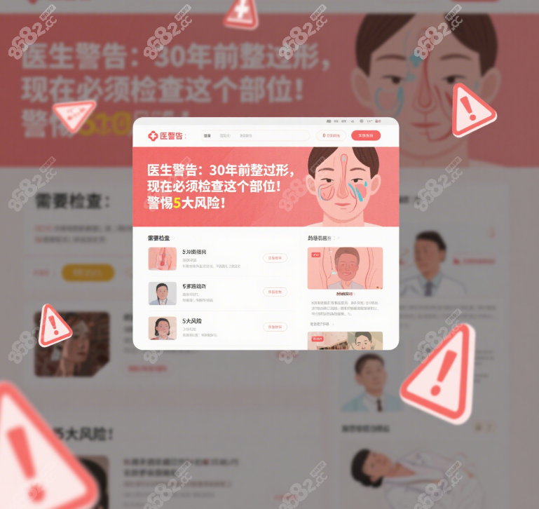 医生警告:30年前整过形,现在必须检查这个部位!警惕5大风险!!