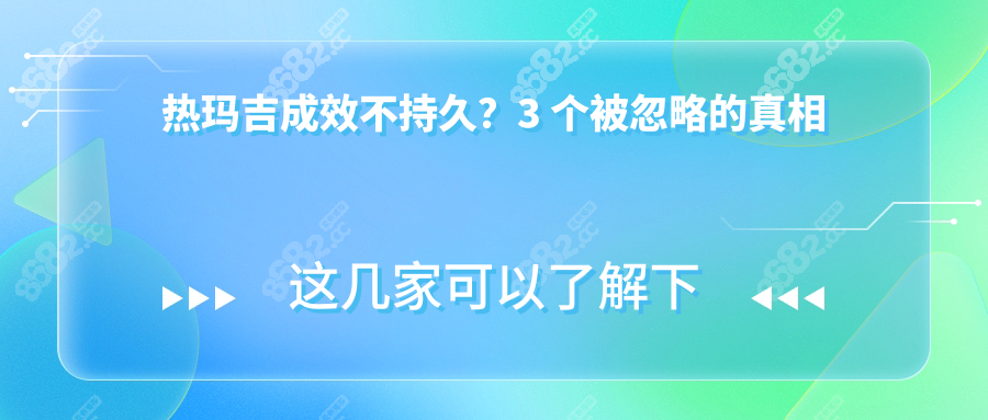 热玛吉vs戒烟6个月:皮肤紧致度差35%?成效不持久真相竟在这里