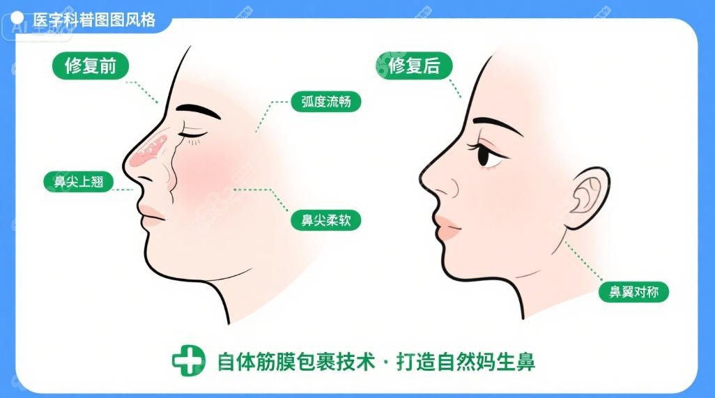 上海华美李健医生鼻修复价格详解