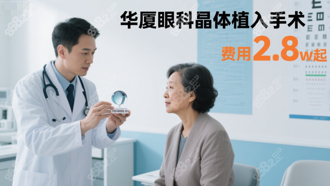 华厦眼科晶体植入手术费用2.8w起,8大分院价格对比+医生介绍!