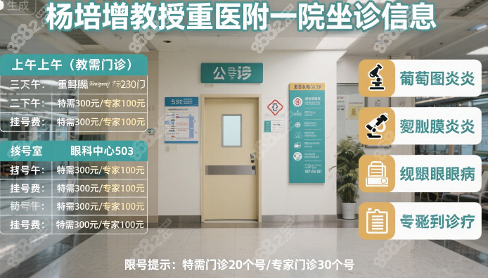 杨培增在重医附一院坐诊,看如何预约挂号杨培增治葡萄膜炎