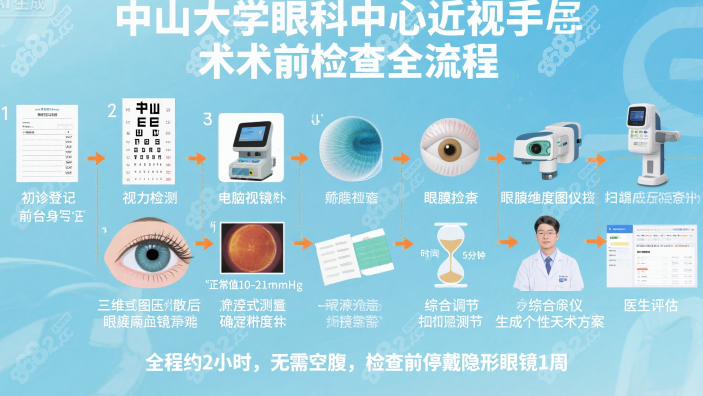 中山大学眼科中心近视手术检查流程+收费,打破价格好贵疑虑