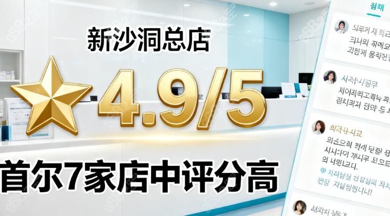 新沙洞總店：評分高、醫(yī)生技術(shù)硬