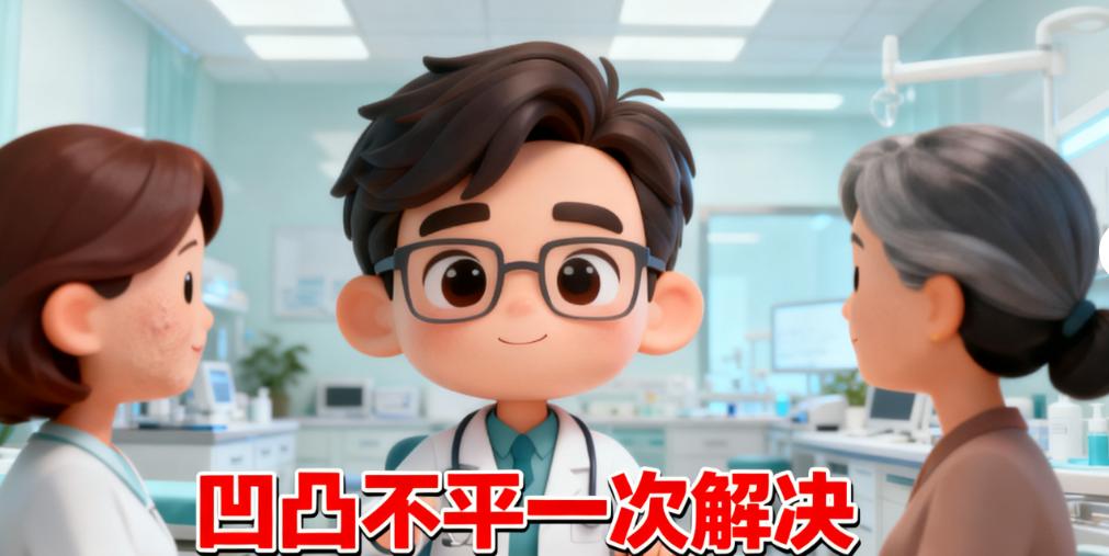 王洪醫(yī)生取臉上填充物一次解決凹凸不平