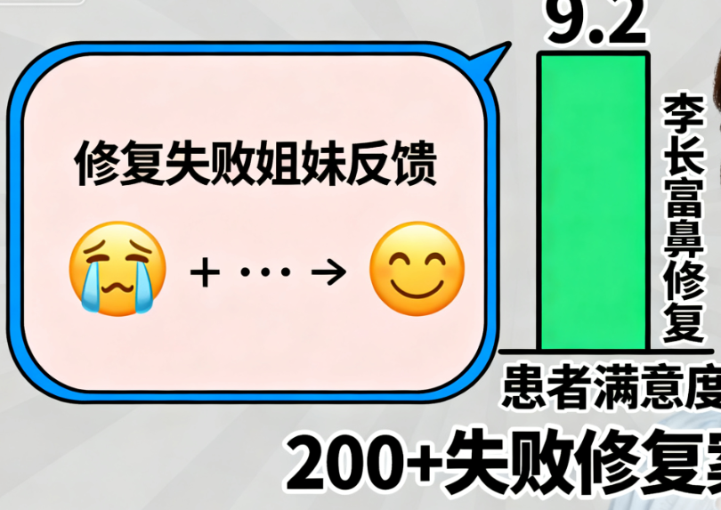 李長富鼻修復口碑好嗎？多次修復失敗的姐妹來反饋過真實成效嘍