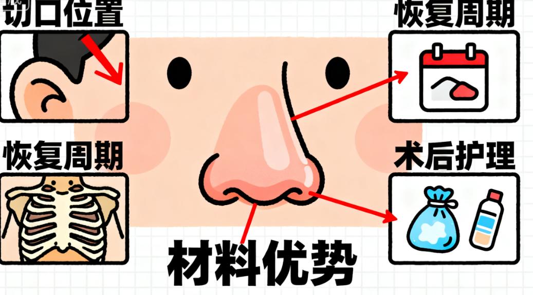 廣州紫馨金孝憲肋骨鼻常用材料