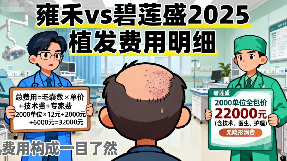 脫發(fā)黨必看！雍禾vs碧蓮盛2025植發(fā)價(jià)目，費(fèi)用明細(xì)說清楚