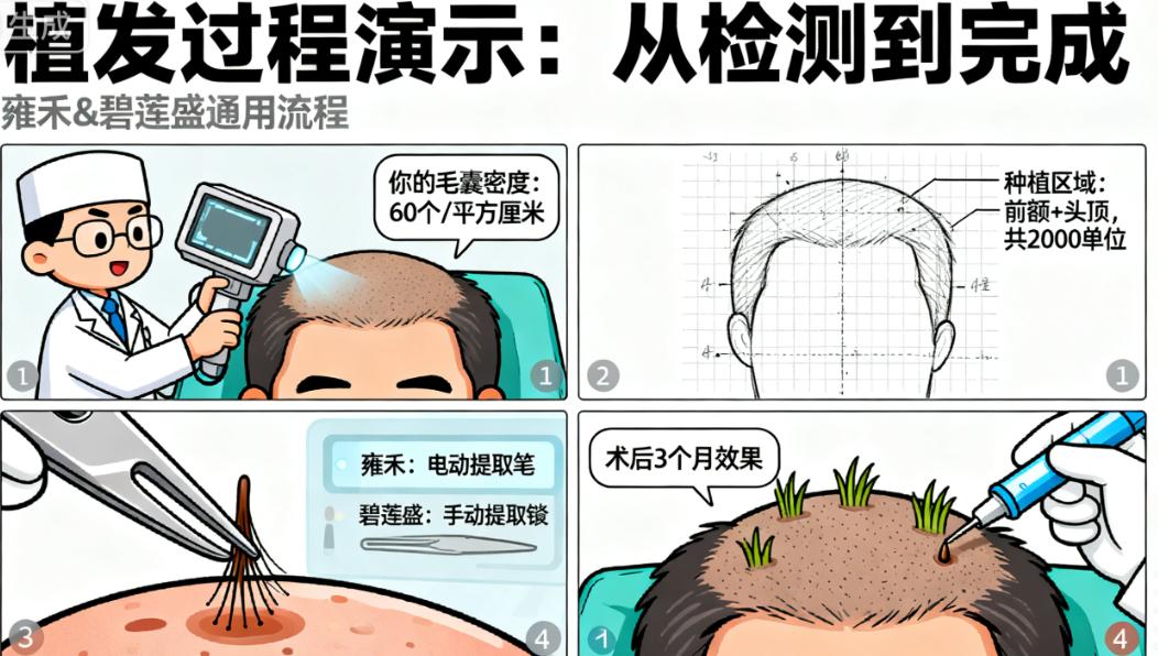 植發(fā)演示過(guò)程