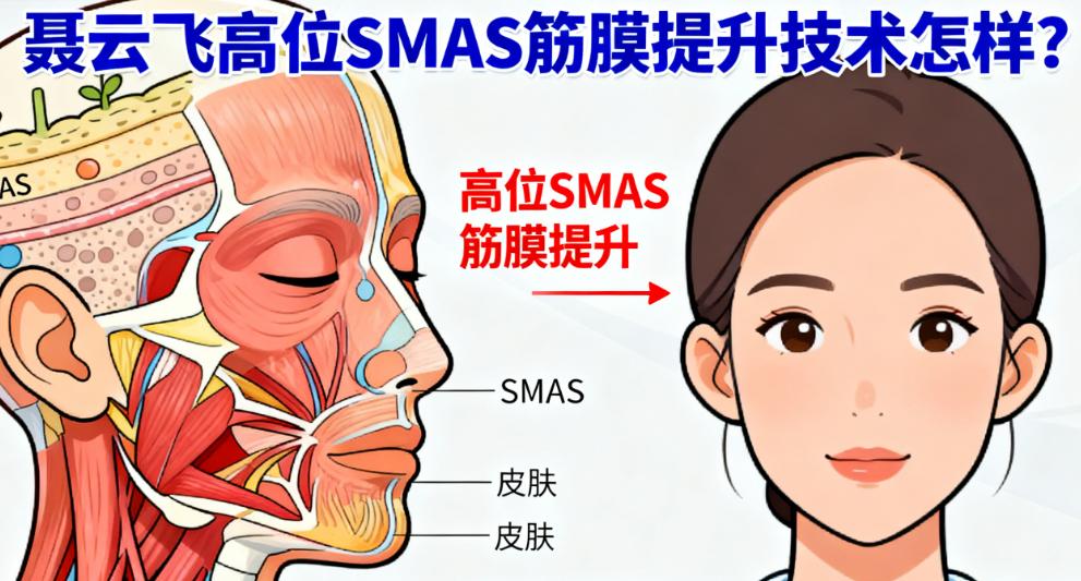 聂云飞高位SMAS筋膜提升技术怎样？专攻苹果肌下垂/法令纹，耳廓内隐蔽切口如何实现微创与精细复位颊脂肪垫