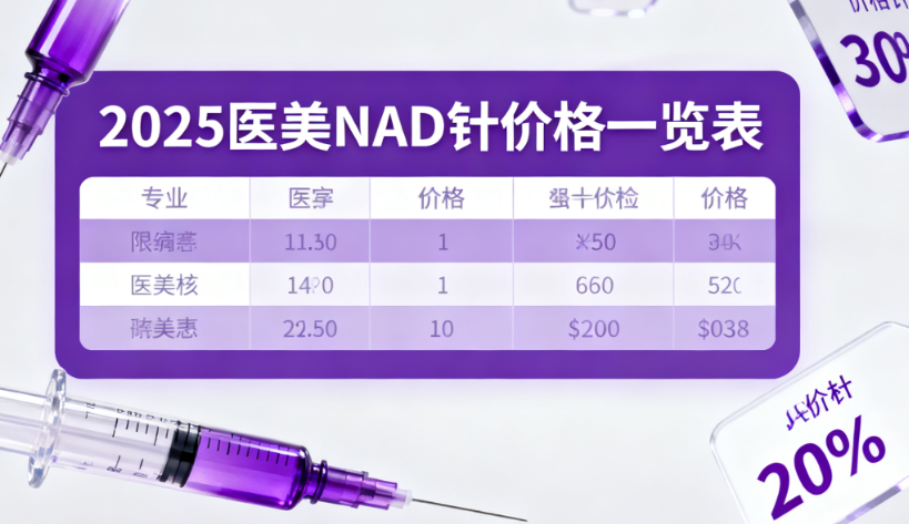 nad针价格一览表2025里医美用的多少钱？瑞蓝每支1800-2500元，填浅层刚好