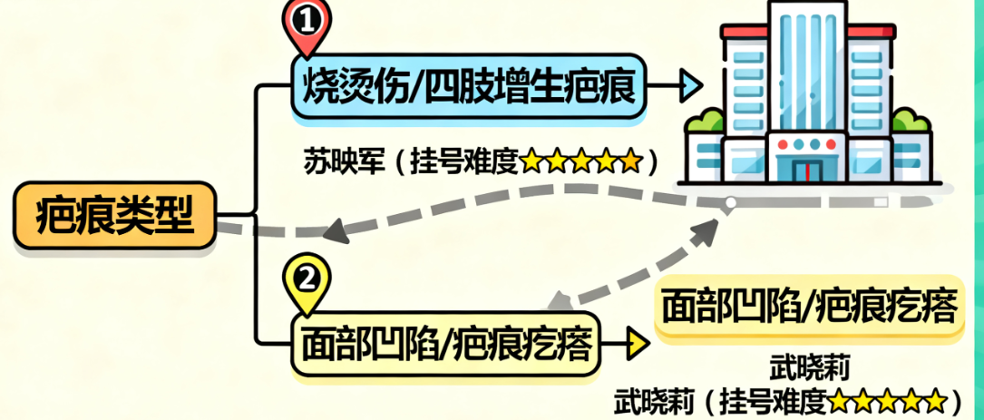 苏映军和武晓莉疤痕修复体验感对比（就诊、变好、性价比）​
