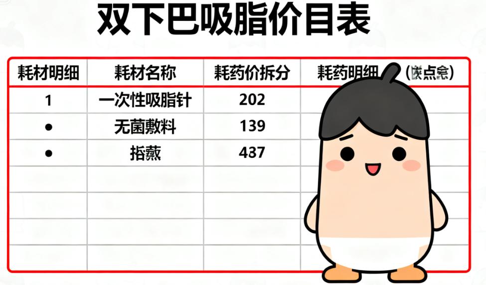 八大處雙下巴吸脂價(jià)目表出了？雙下巴10ml+下頜緣吸脂5800起，還能搭面部提升