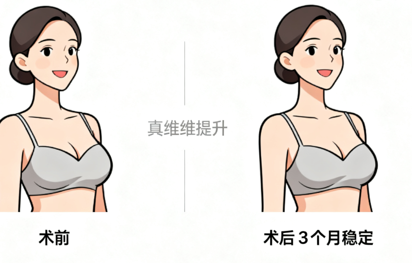 李建東維維提升胸部是智商稅嗎？真實(shí)案例對(duì)比圖曝光，術(shù)后3個(gè)月效果穩(wěn)了