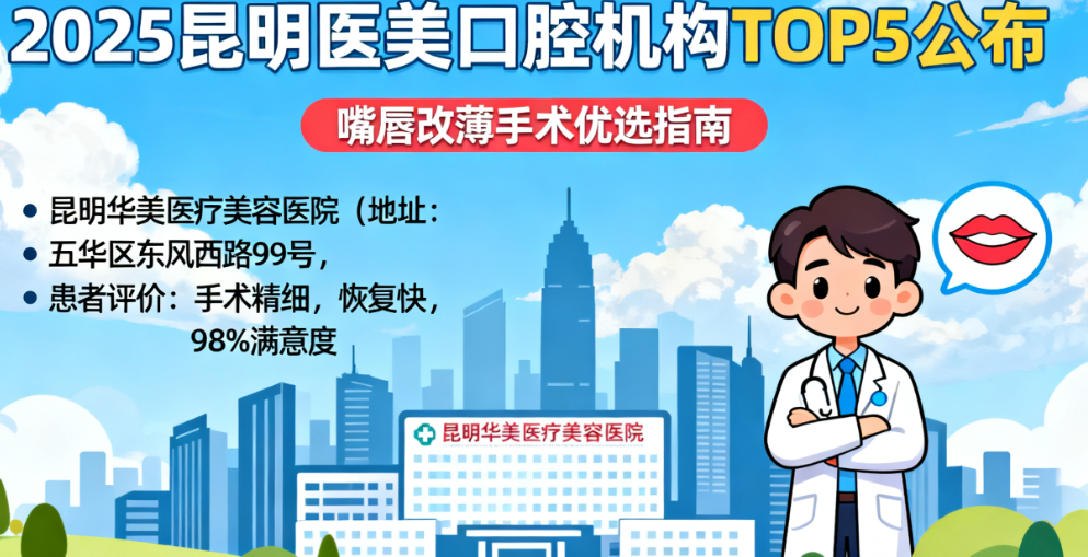 昆明嘴唇改薄手術(shù)哪個(gè)醫(yī)院好?2025本地醫(yī)美口腔機(jī)構(gòu)top5公布!附地址+患者真實(shí)評(píng)價(jià)