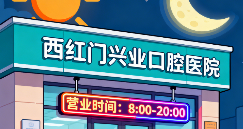 西紅門興業(yè)口腔醫(yī)院營(yíng)業(yè)時(shí)間超貼心：早8晚8+周末營(yíng)業(yè)，附預(yù)約電話