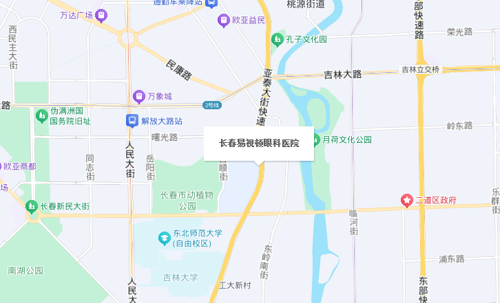 長春易視頓眼科總院的具體地址
