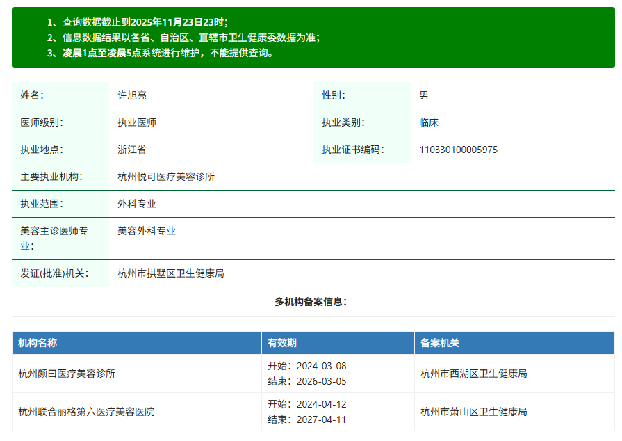 許旭亮醫(yī)生正規(guī)