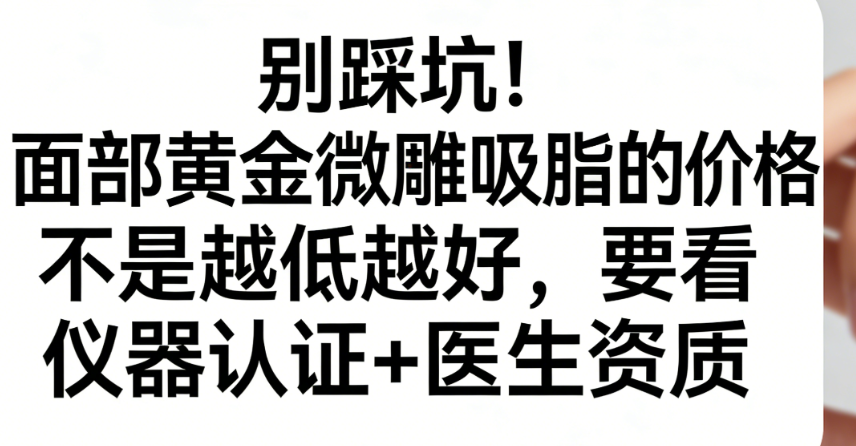 面部黃金微雕吸脂的價(jià)格