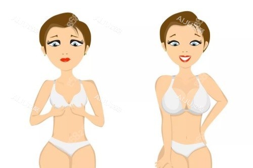 胸部整形卡通對(duì)比圖 胸部整形卡通對(duì)比圖