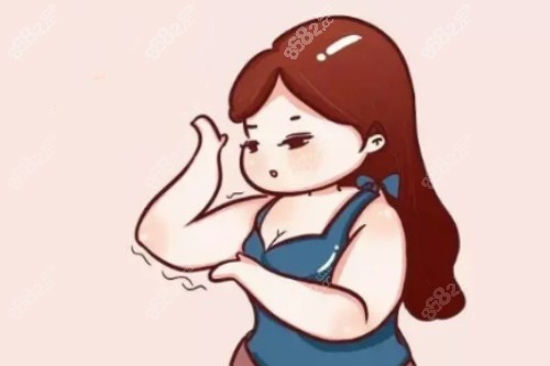胳膊脂肪多卡通圖