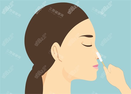 隆鼻整形手術(shù)卡通圖