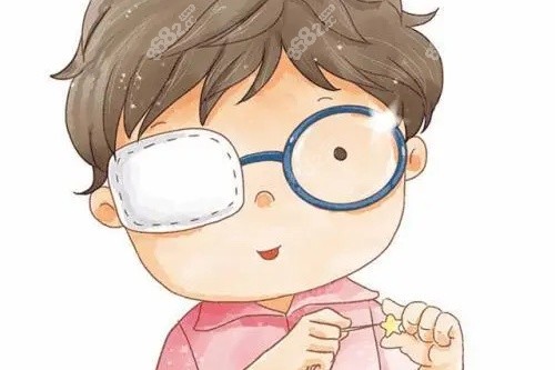 兒童斜視卡通圖