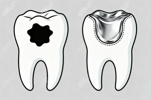 蛀牙補牙展示圖