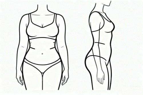 吸脂塑形卡通圖