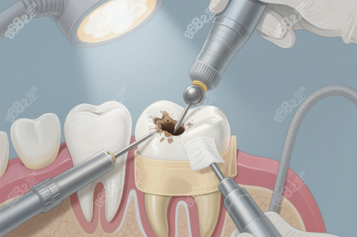 補(bǔ)牙過程示意圖