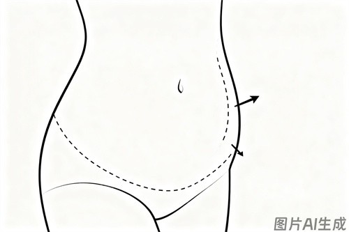 腹部做吸脂概念圖