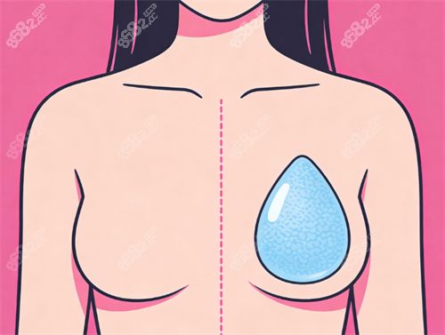 假體隆胸示意圖