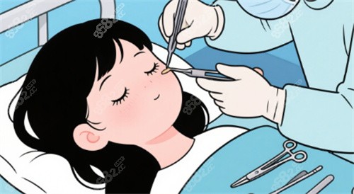 雙眼皮修復(fù)手術(shù)卡通圖片