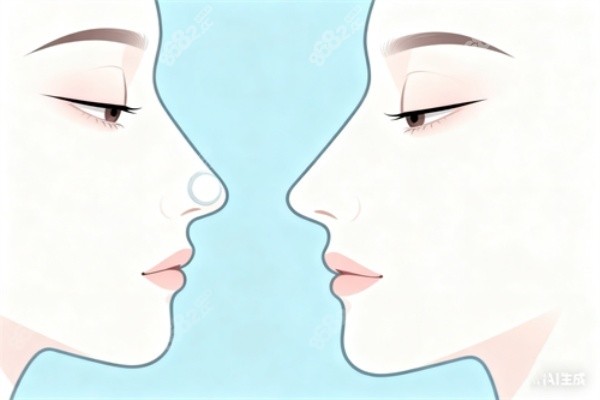 鼻頭做整形卡通圖展示 鼻頭做整形卡通圖展示